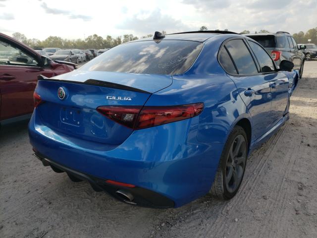 ZARFAEDN0J7564109 - 2018 ALFA ROMEO GIULIA Q4 BLUE photo 4