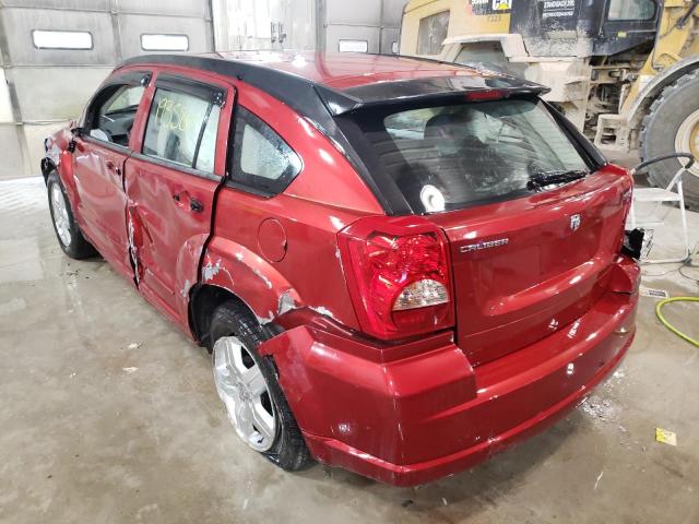 1B3HB48B57D419038 - 2007 DODGE CALIBER SX RED photo 3