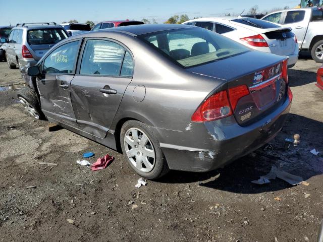 19XFA1F58BE046640 - 2011 HONDA CIVIC LX GRAY photo 3