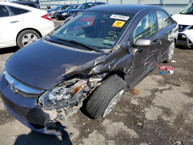 19XFA1F58BE046640 - 2011 HONDA CIVIC LX GRAY photo 9