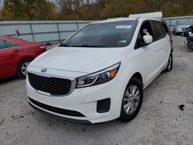 KNDMA5C10G6149743 - 2016 KIA SEDONA L WHITE photo 2