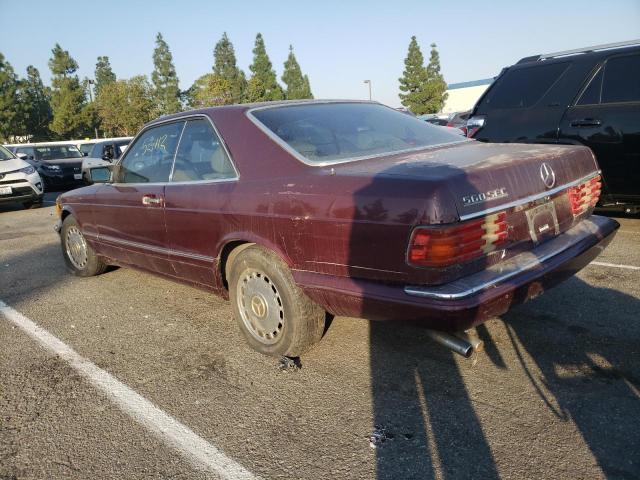 WDBCA45E9LA542572 - 1990 MERCEDES-BENZ 560 SEC BURGUNDY photo 2