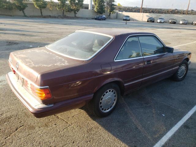 WDBCA45E9LA542572 - 1990 MERCEDES-BENZ 560 SEC BURGUNDY photo 3