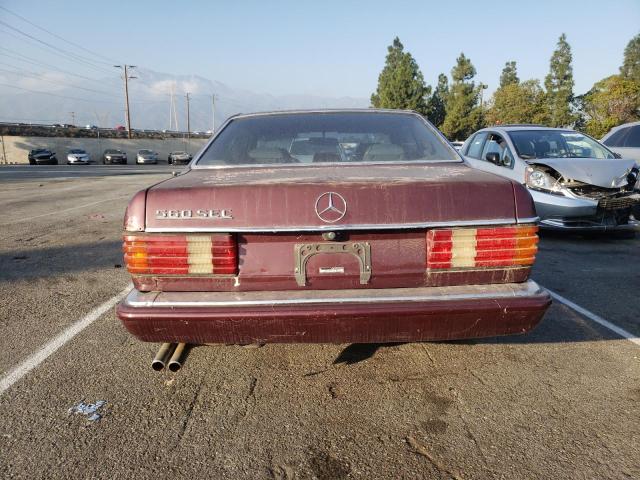 WDBCA45E9LA542572 - 1990 MERCEDES-BENZ 560 SEC BURGUNDY photo 6