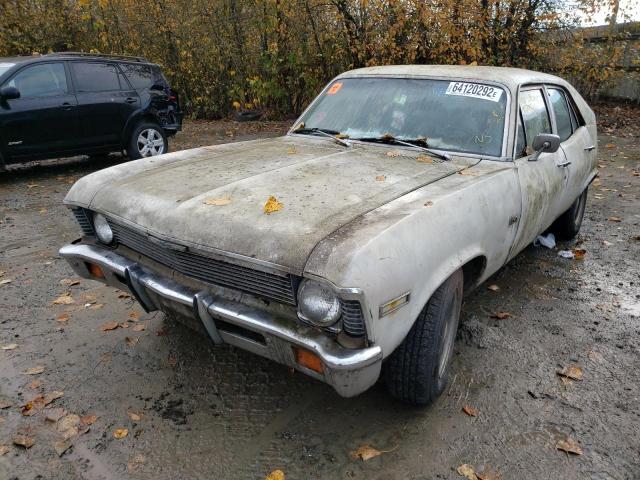 1X69D2L136072 - 1972 CHEVROLET NOVA BEIGE photo 2