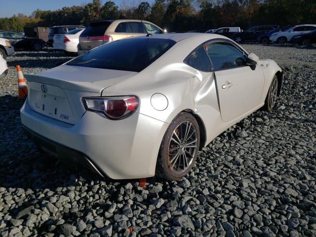 JF1ZNAA10D2718461 - 2013 TOYOTA SCION FR-S WHITE photo 4