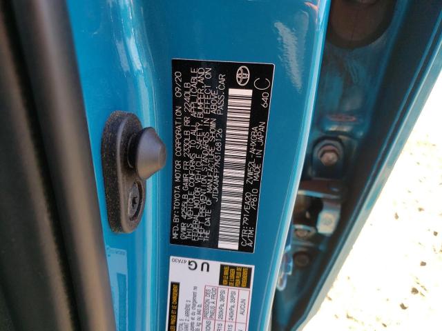 JTDKAMFP7M3168126 - 2021 TOYOTA PRIUS PRIM Blau Foto 10