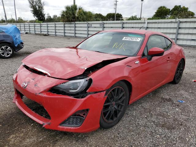 JF1ZNAA13E9704952 - 2014 TOYOTA SCION FR-S RED photo 2