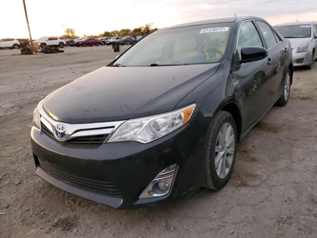 4T1BD1FK1CU056128 - 2012 TOYOTA CAMRY HYBR CHARCOAL photo 2