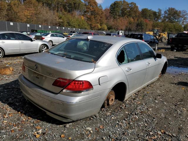 WBAHL83577DT08489 - 2007 BMW 750I SILVER photo 4