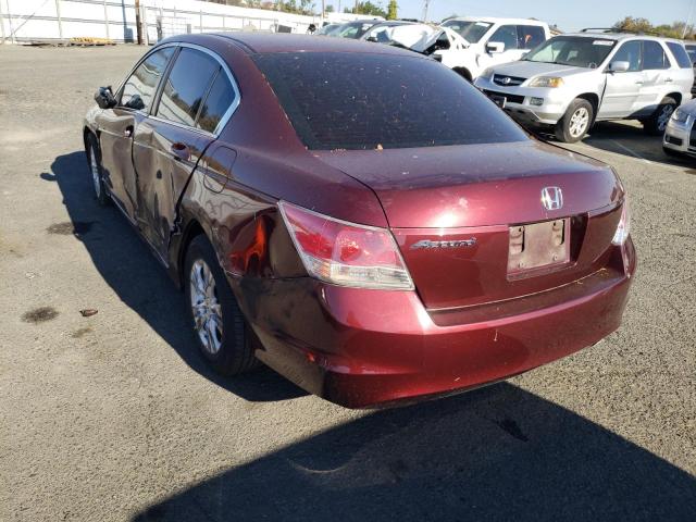 1HGCP2F41AA142210 - 2010 HONDA ACCORD LXP BURGUNDY photo 3