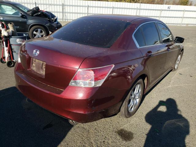 1HGCP2F41AA142210 - 2010 HONDA ACCORD LXP BURGUNDY photo 4