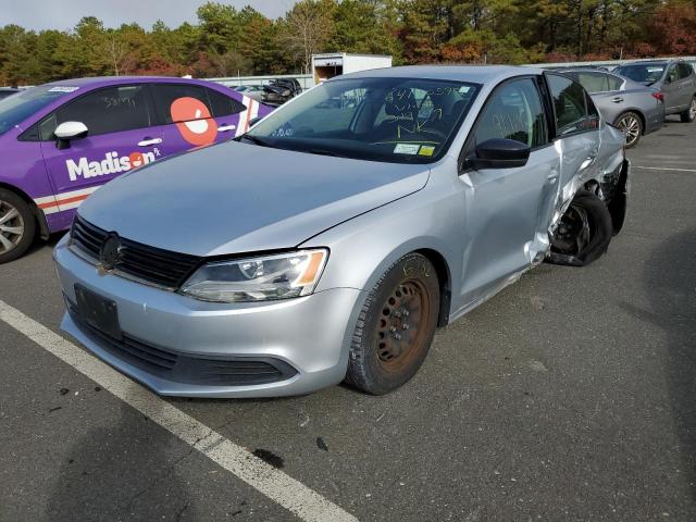 3VW2K7AJXEM319149 - 2014 VOLKSWAGEN JETTA BASE SILVER photo 2