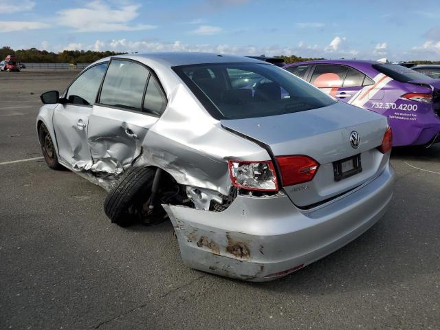 3VW2K7AJXEM319149 - 2014 VOLKSWAGEN JETTA BASE SILVER photo 3