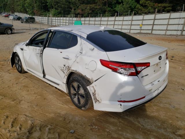 KNAGM4AD2D5055440 - 2013 KIA OPTIMA HYB WHITE photo 3