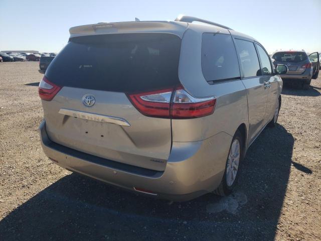 5TDYK3DC7FS596118 - 2015 TOYOTA SIENNA XLE GOLD photo 4