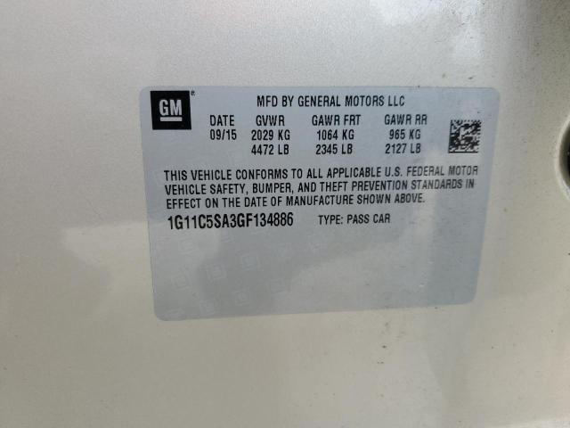 1G11C5SA3GF134886 - 2016 CHEVROLET MALIBU LIM 金色 照片 10