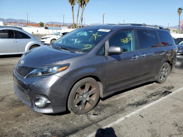 5TDXK3DC1GS709235 - 2016 TOYOTA SIENNA SE GRAY photo 2