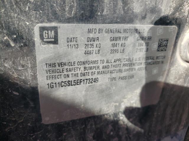 1G11C5SL5EF173249 - 2014 CHEVROLET MALIBU 1LT 黑色 照片 10