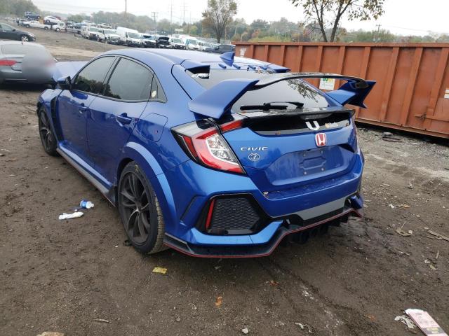 SHHFK8G74JU203254 - 2018 HONDA CIVIC TYPE BLUE photo 3