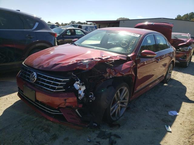 1VWDT7A35HC039412 - 2017 VOLKSWAGEN PASSAT R-L BURGUNDY photo 2