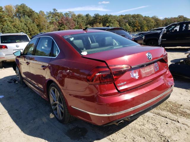 1VWDT7A35HC039412 - 2017 VOLKSWAGEN PASSAT R-L BURGUNDY photo 3