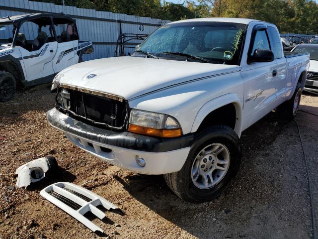 1B7GG22N71S322932 - 2001 DODGE DAKOTA WHITE photo 2