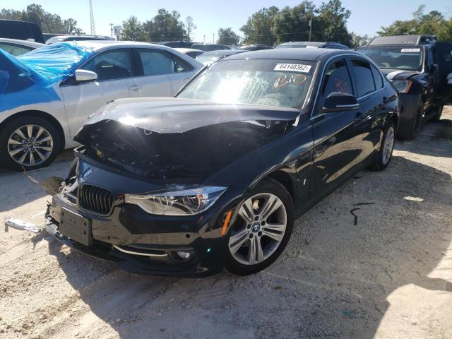 WBA8E1C30HA029923 - 2017 BMW 330E BLACK photo 2