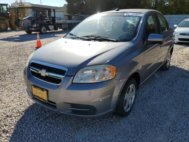 KL1TD56E89B614241 - 2009 CHEVROLET AVEO GRAY photo 2