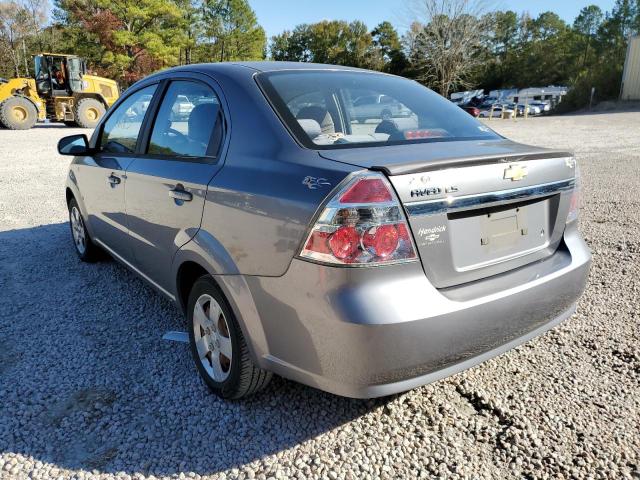 KL1TD56E89B614241 - 2009 CHEVROLET AVEO GRAY photo 3