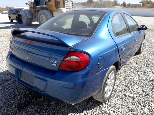 1B3ES56C53D101676 - 2003 DODGE NEON SXT BLUE photo 4