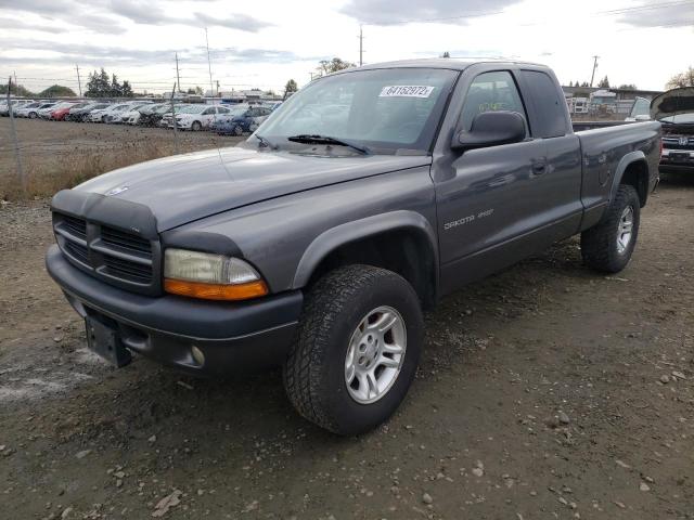 1B7GG32N62S652679 - 2002 DODGE DAKOTA SPO GRAY photo 2