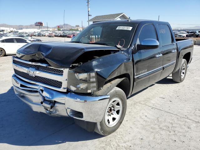 3GCPCSE03DG303186 - 2013 CHEVROLET SILVERADO2 BLACK photo 2