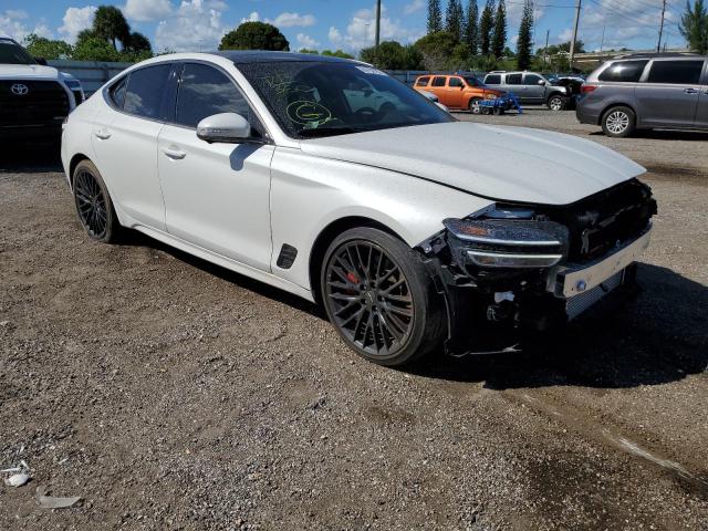 KMTG14TE2NU082213 - 2022 GENESIS G70 LAUNCH WHITE photo 1