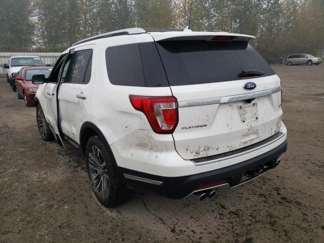 1FM5K8HT9JGA81212 - 2018 FORD EXPLORER P WHITE photo 3