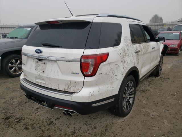 1FM5K8HT9JGA81212 - 2018 FORD EXPLORER P WHITE photo 4