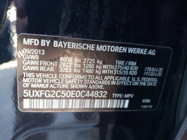 5UXFG2C50E0C44832 - 2014 BMW X6 XDRIVE3 BLACK photo 10