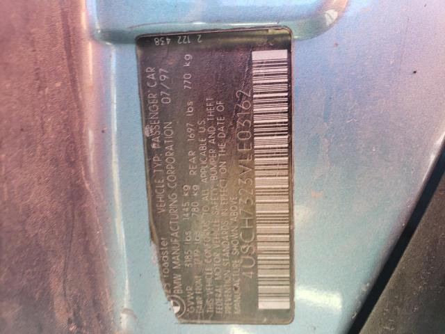 4USCH7323VLE03162 - 1997 BMW Z3 1.9 BLUE photo 10