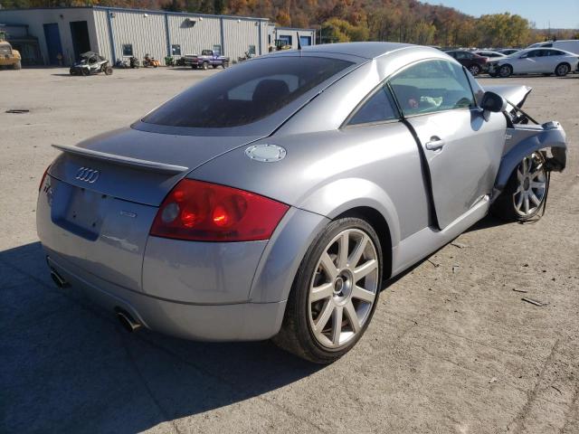 TRUWT28N921030629 - 2002 AUDI TT QUATTRO SILVER photo 4