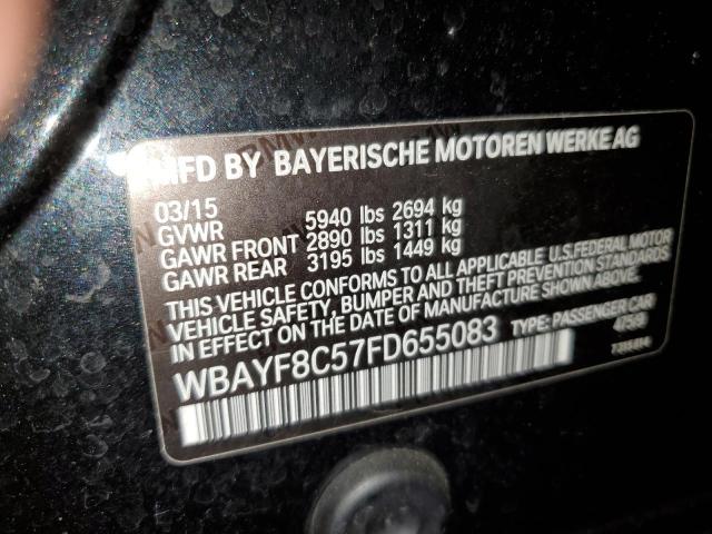 WBAYF8C57FD655083 - 2015 BMW 750 LXI BLACK photo 10