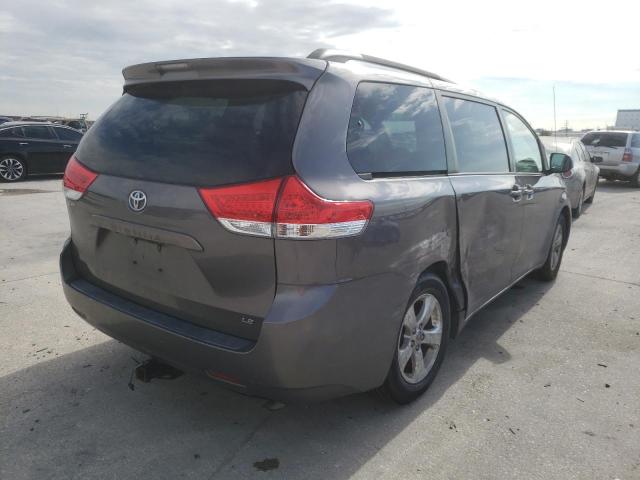 5TDKK3DC8ES443851 - 2014 TOYOTA SIENNA LE BROWN photo 4