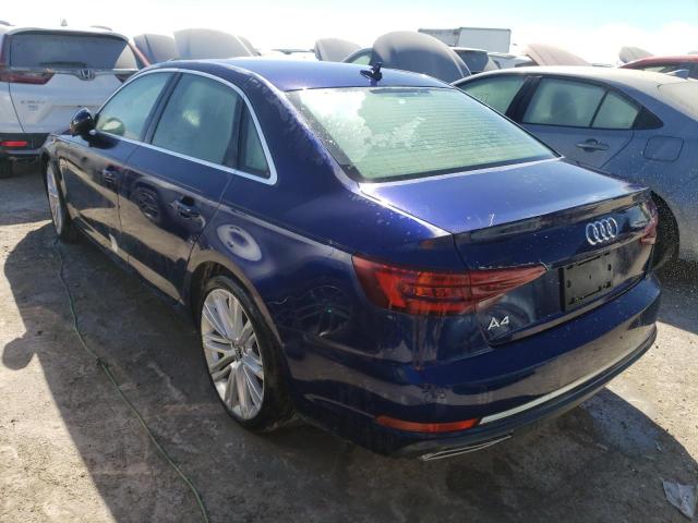 WAUHMAF44KA038767 - 2019 AUDI A4 PREMIUM BLUE photo 3