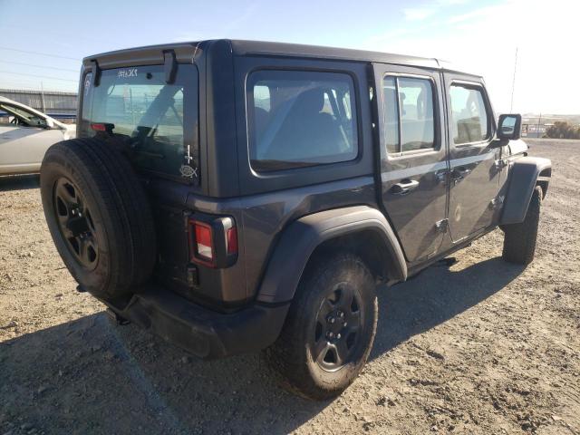 1C4HJXDN5JW262576 - 2018 JEEP WRANGLER U ნაცრისფერი ფოტო 4