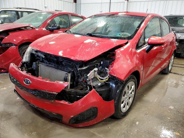 KNADM5A33D6117387 - 2013 KIA RIO LX RED photo 2