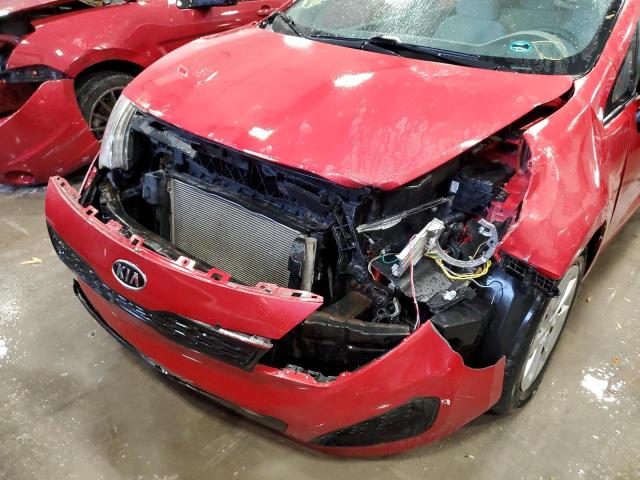 KNADM5A33D6117387 - 2013 KIA RIO LX RED photo 9