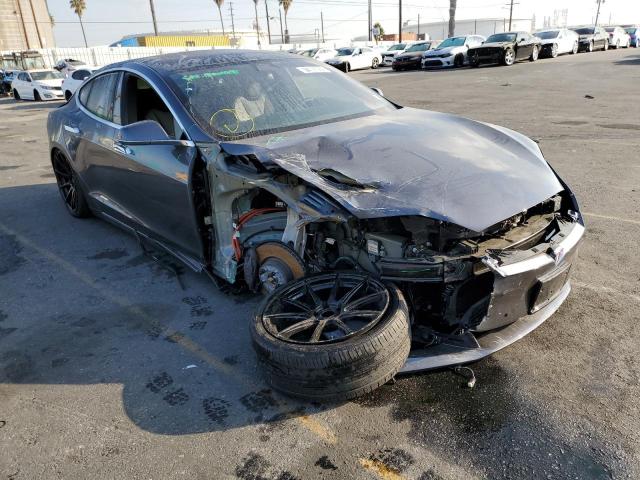 5YJSA1E25MF427767 - 2021 TESLA MODEL S GRAY photo 1