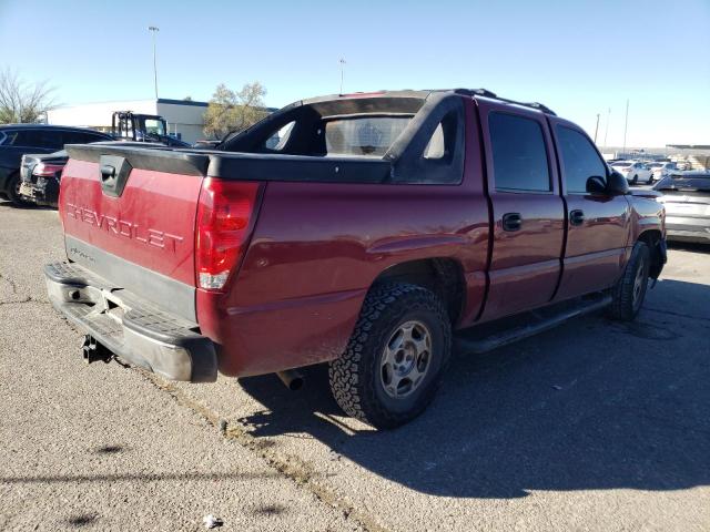 3GNEC12T54G141682 - 2004 CHEVROLET AVALANCHE BURGUNDY photo 4