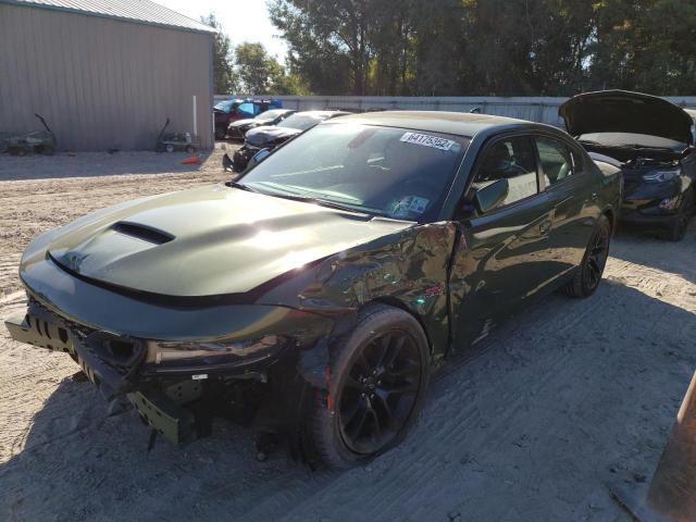 2C3CDXGJ9MH518879 - 2021 DODGE CHARGER SC GREEN photo 2