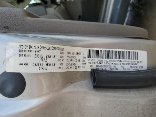 1J8HG48P47C697388 - 2007 JEEP COMMANDER 灰色 照片 10