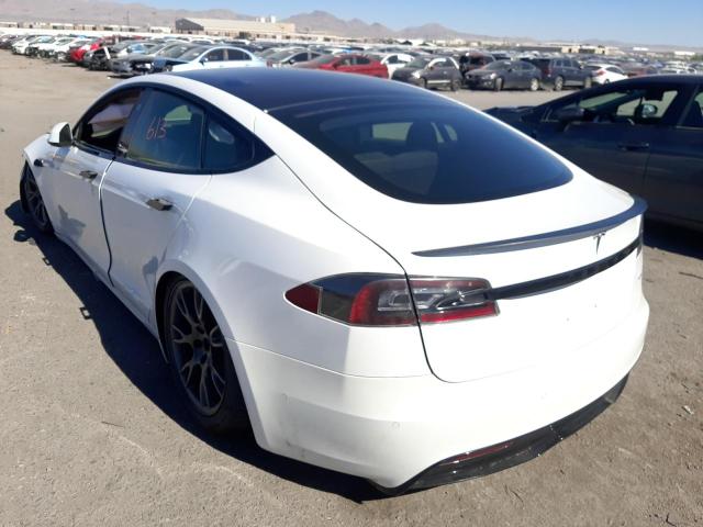 5YJSA1E60MF450893 - 2021 TESLA MODEL S თეთრი ფოტო 3